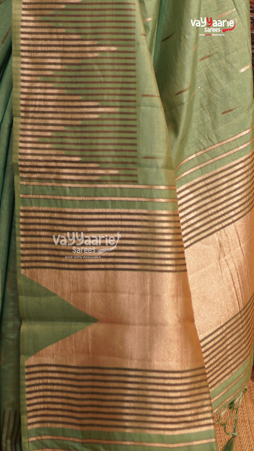 Sea Green Semi Dupion Silk Saree | Fancy Ethnic Wear Saree | Vayyaarie Sarees