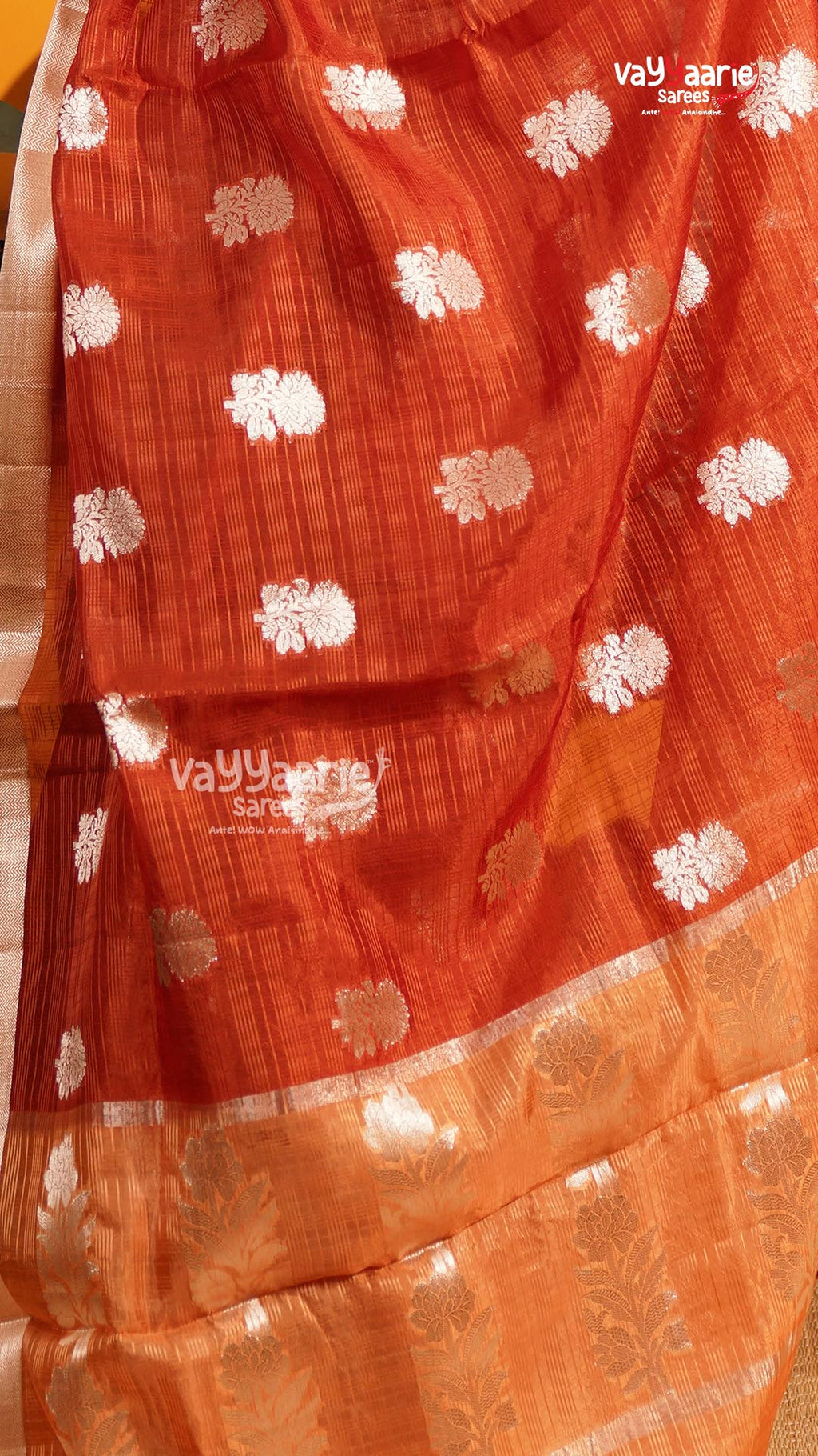 Rust Mushroom Saree | Fancy Ethnic Wear Saree | Vayyaarie Sarees