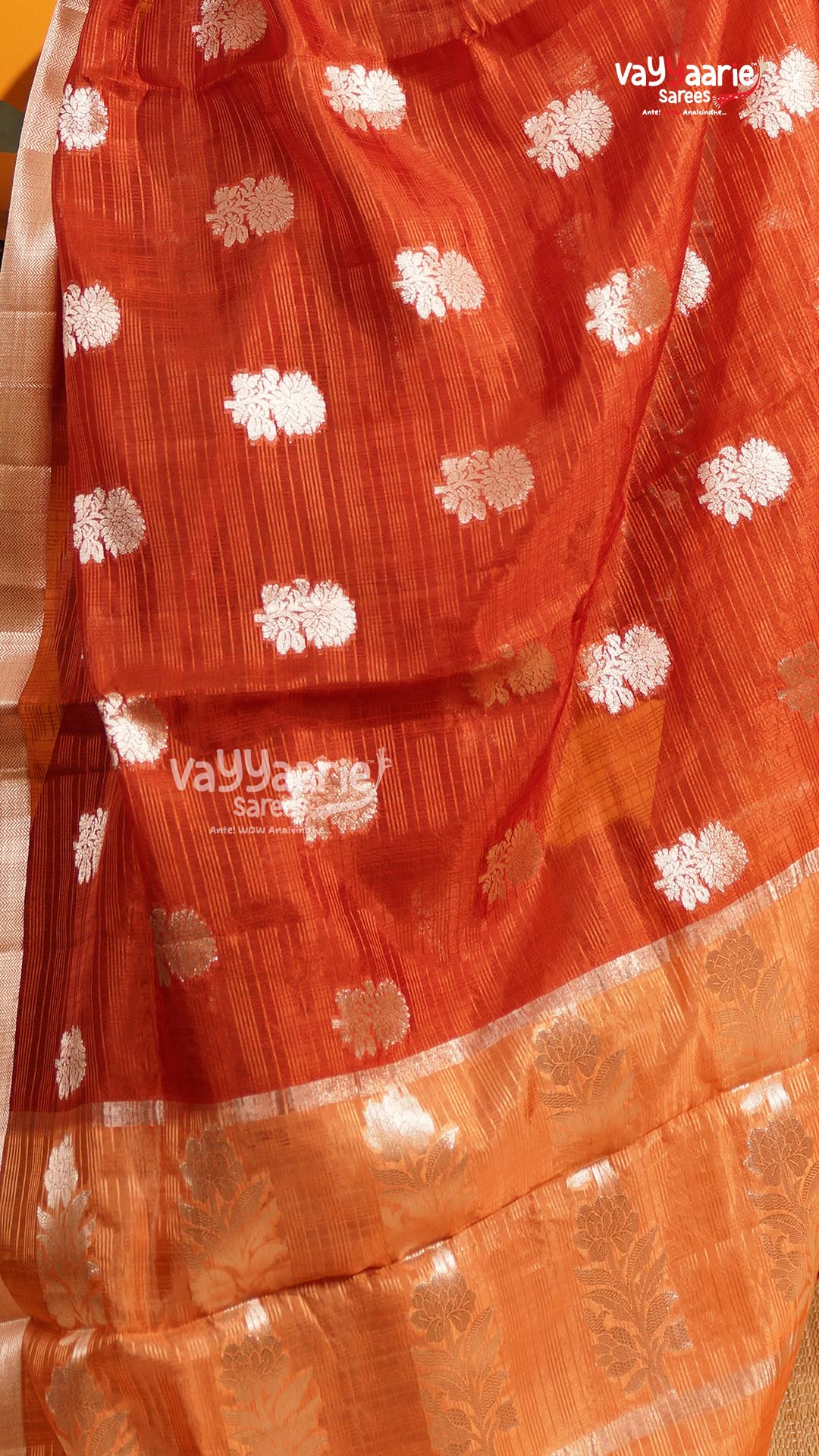 Rust Mushroom Saree | Fancy Ethnic Wear Saree | Vayyaarie Sarees