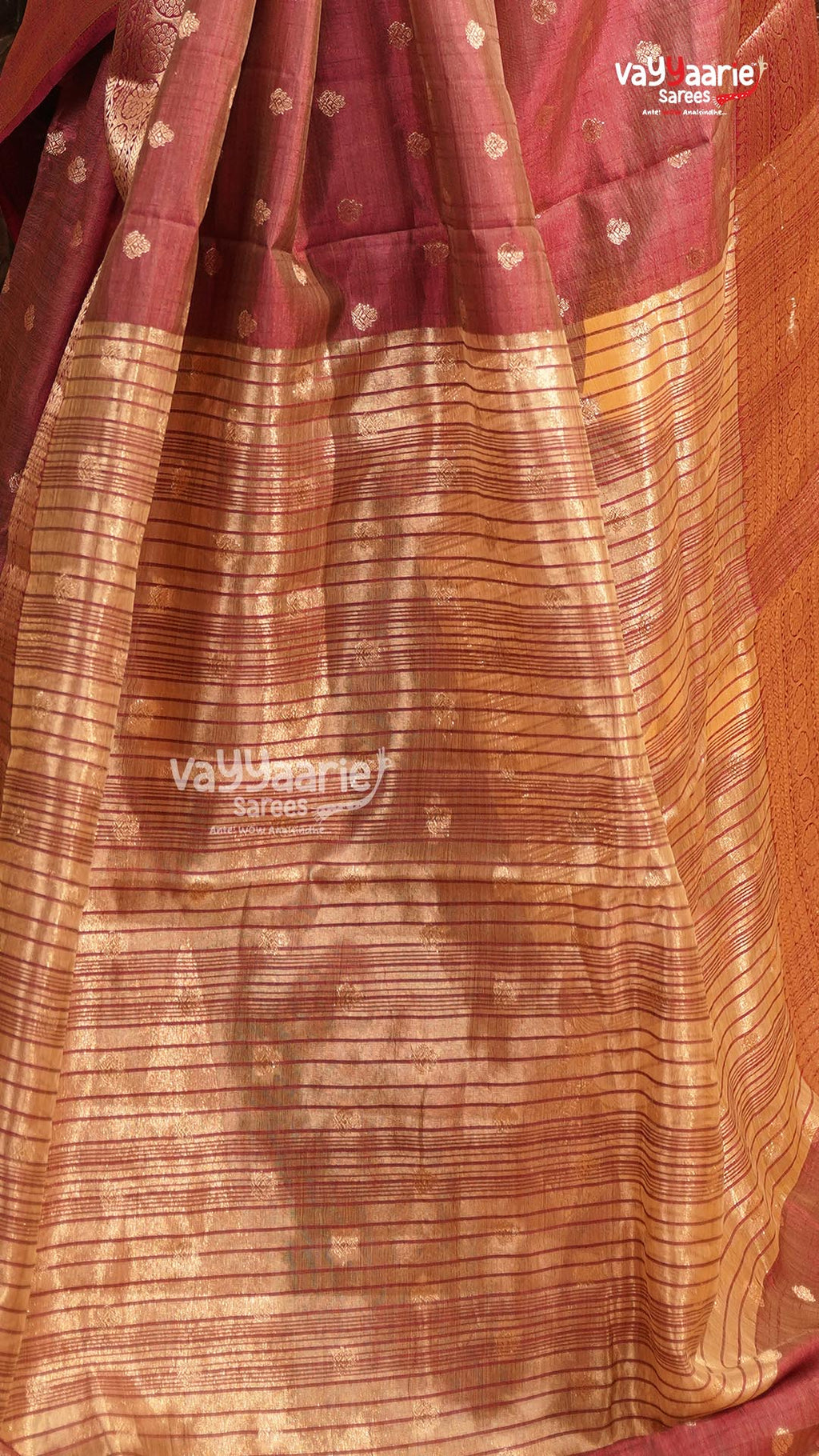 Wine Semi Dupion Silk Saree | Fancy Ethnic Wear Saree | Vayyaarie Sarees