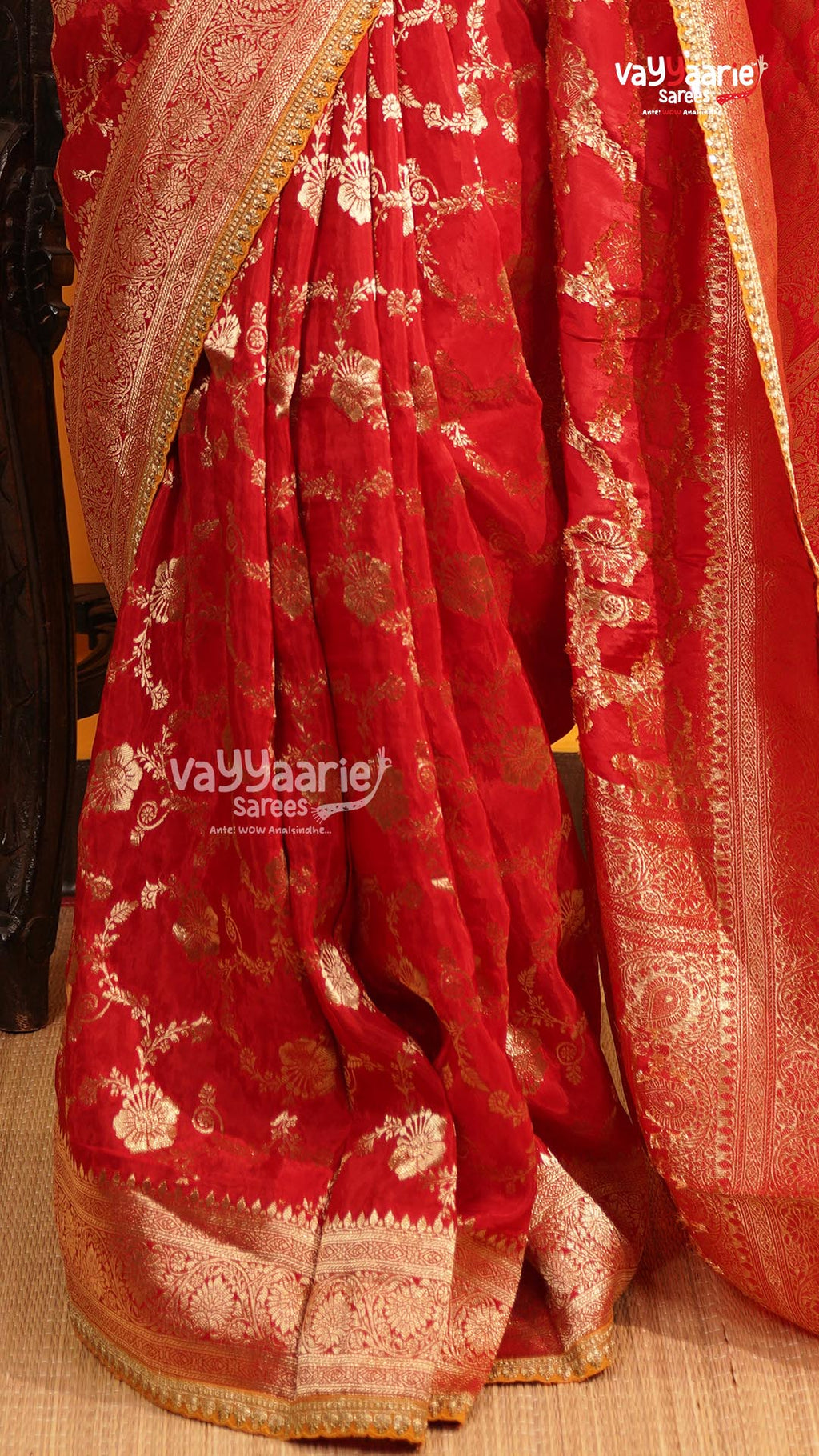 Red Fancy Saree | Traditional Ethnic Saree | Vayyaarie Sarees