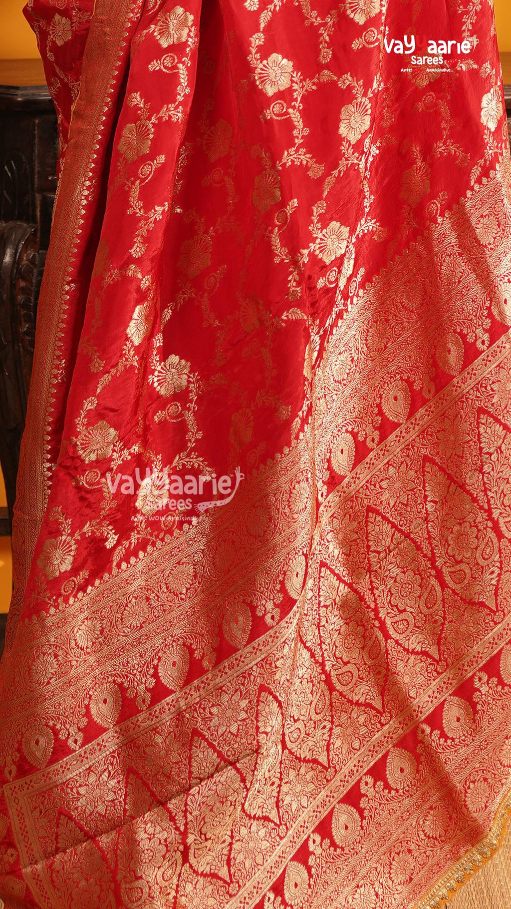 Red Fancy Saree | Traditional Ethnic Saree | Vayyaarie Sarees