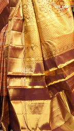 Orange Pattu Saree | Traditional Ethnic Saree | Vayyaarie Sarees
