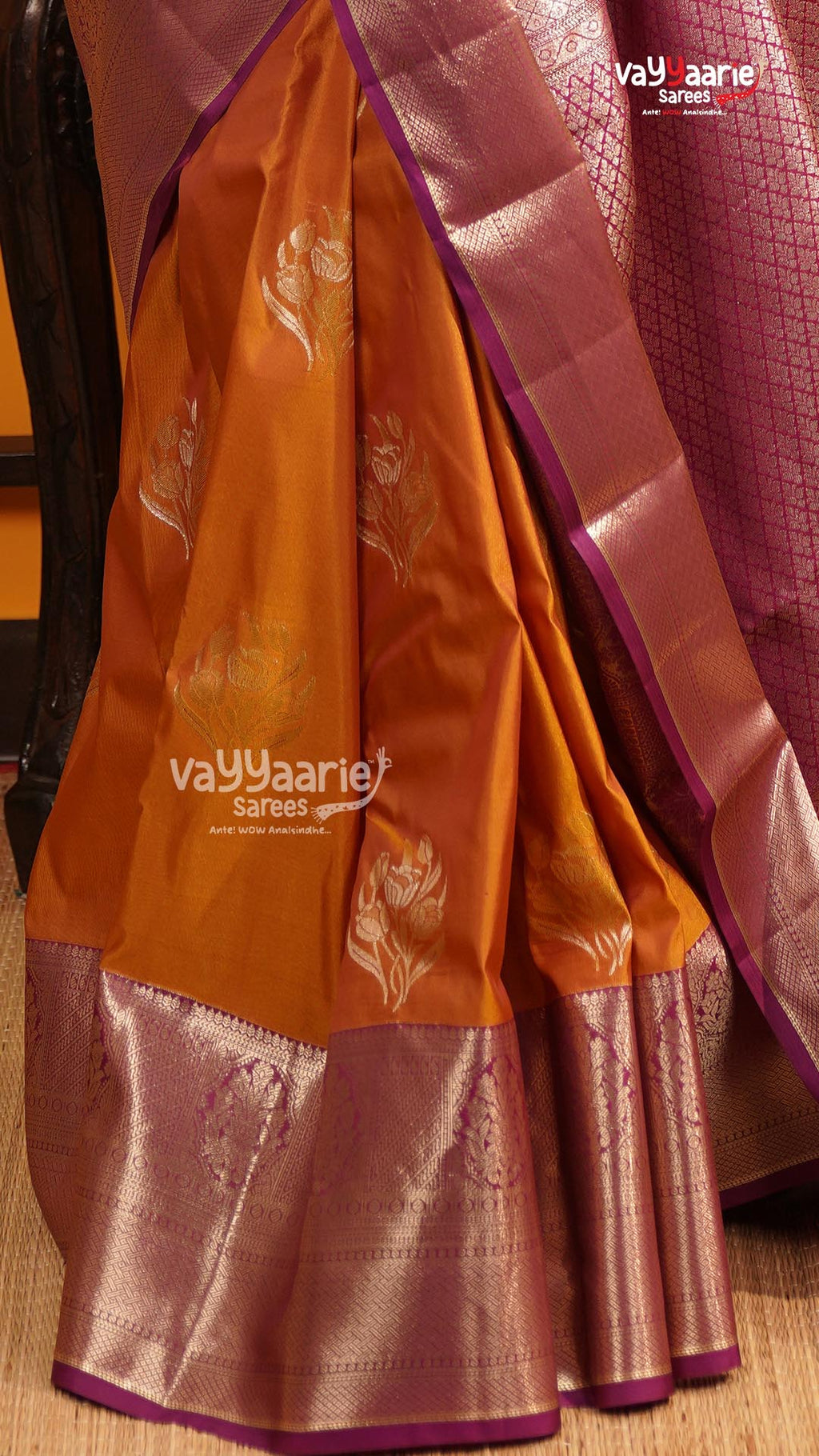 Gold Pattu Saree | Traditional Ethnic Saree | Vayyaarie Sarees