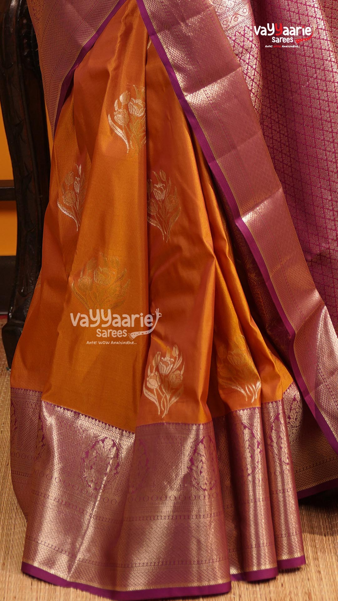 Gold Pattu Saree | Traditional Ethnic Saree | Vayyaarie Sarees