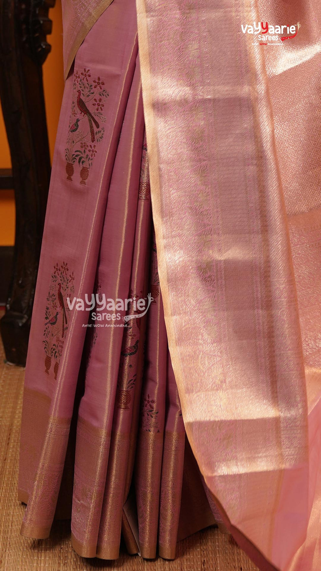 Baby Pink Dmm Pattu Saree | Traditional Ethnic Saree | Vayyaarie Sarees