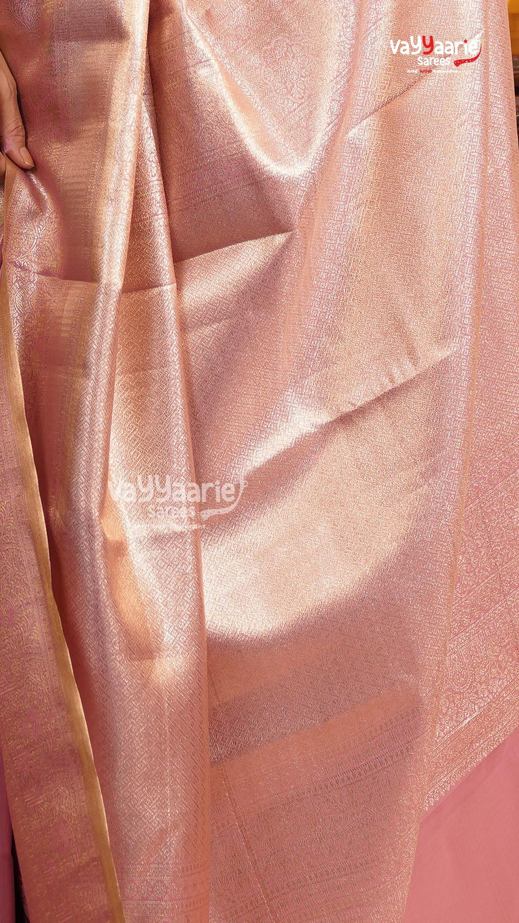 Baby Pink Dmm Pattu Saree | Traditional Ethnic Saree | Vayyaarie Sarees