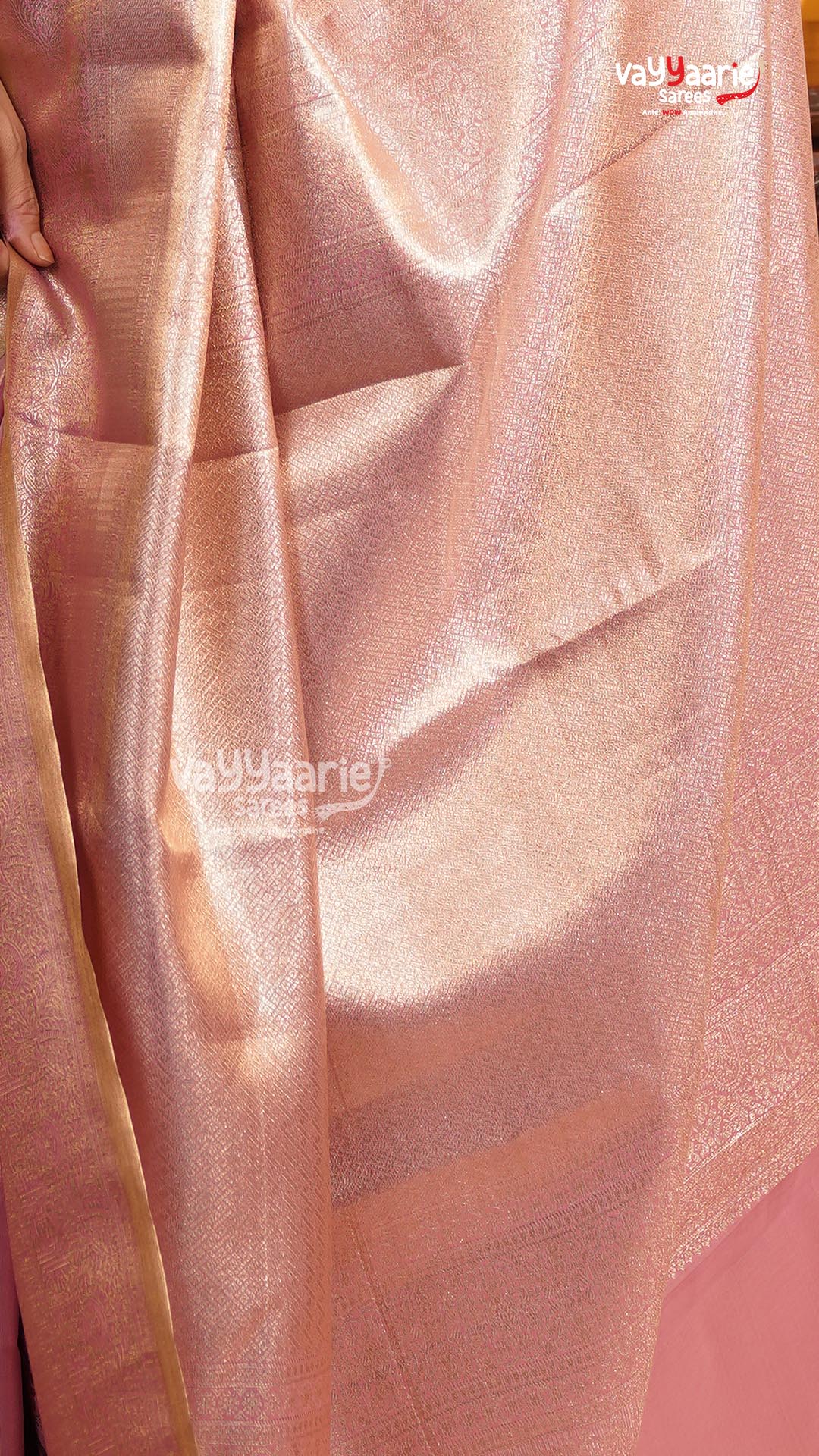 Baby Pink Dmm Pattu Saree | Traditional Ethnic Saree | Vayyaarie Sarees