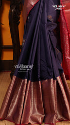 Navy Blue Pattu Saree | Traditional Ethnic Saree | Vayyaarie Sarees