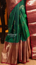 Green Pattu Saree | Traditional Ethnic Saree | Vayyaarie Sarees
