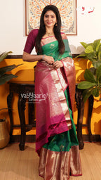 Green Pattu Saree | Traditional Ethnic Saree | Vayyaarie Sarees
