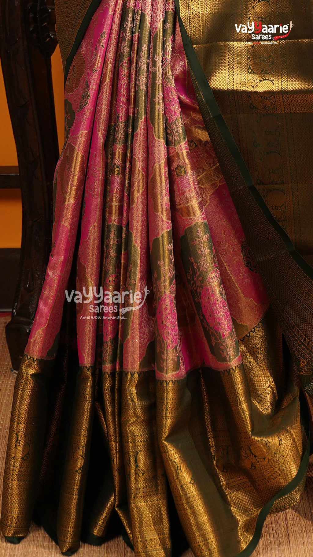 Pink Pattu Saree | Traditional Ethnic Saree | Vayyaarie Sarees