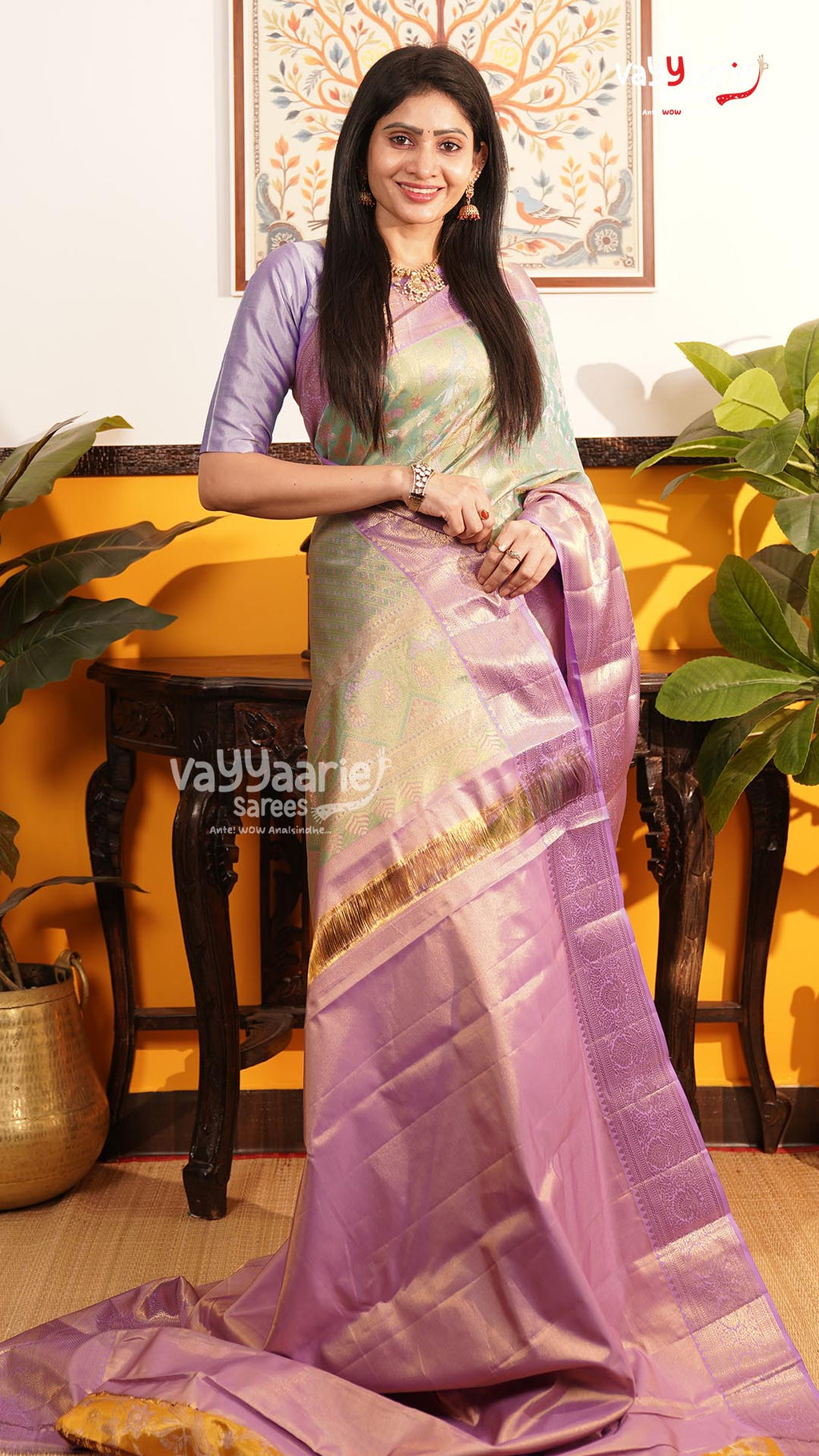 Sea Green Pattu Saree | Traditional Ethnic Saree | Vayyaarie Sarees