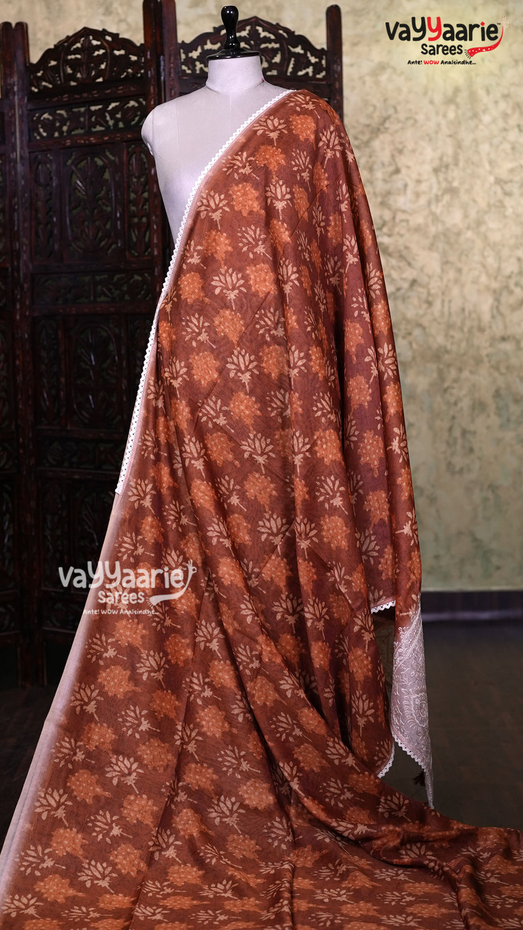 Mustard Semi Linen Saree | Fancy Ethnic Wear Saree | Vayyaarie Sarees