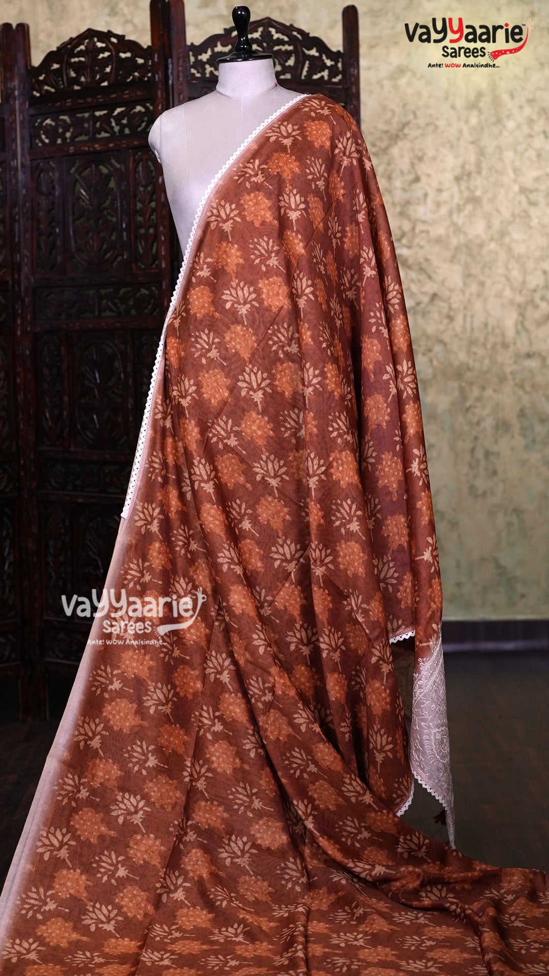 Mustard Semi Linen Saree | Fancy Ethnic Wear Saree | Vayyaarie Sarees