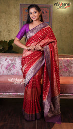 Maroon Mushroom Saree | Fancy Ethnic Wear Saree | Vayyaarie Sarees