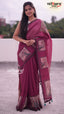 Brown Semi Linen Saree | Fancy Ethnic Wear Saree | Vayyaarie Sarees