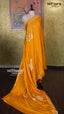 Yellow Crepe Saree | Fancy Ethnic Wear Saree | Vayyaarie Sarees