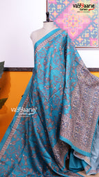 Blue Tusser Saree | Fancy Ethnic Wear Saree | Vayyaarie Sarees
