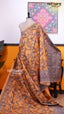 Orange Tusser Saree | Fancy Ethnic Wear Saree | Vayyaarie Sarees