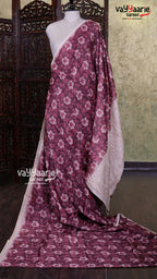 Maroon Semi Linen Saree | Fancy Ethnic Wear Saree | Vayyaarie Sarees
