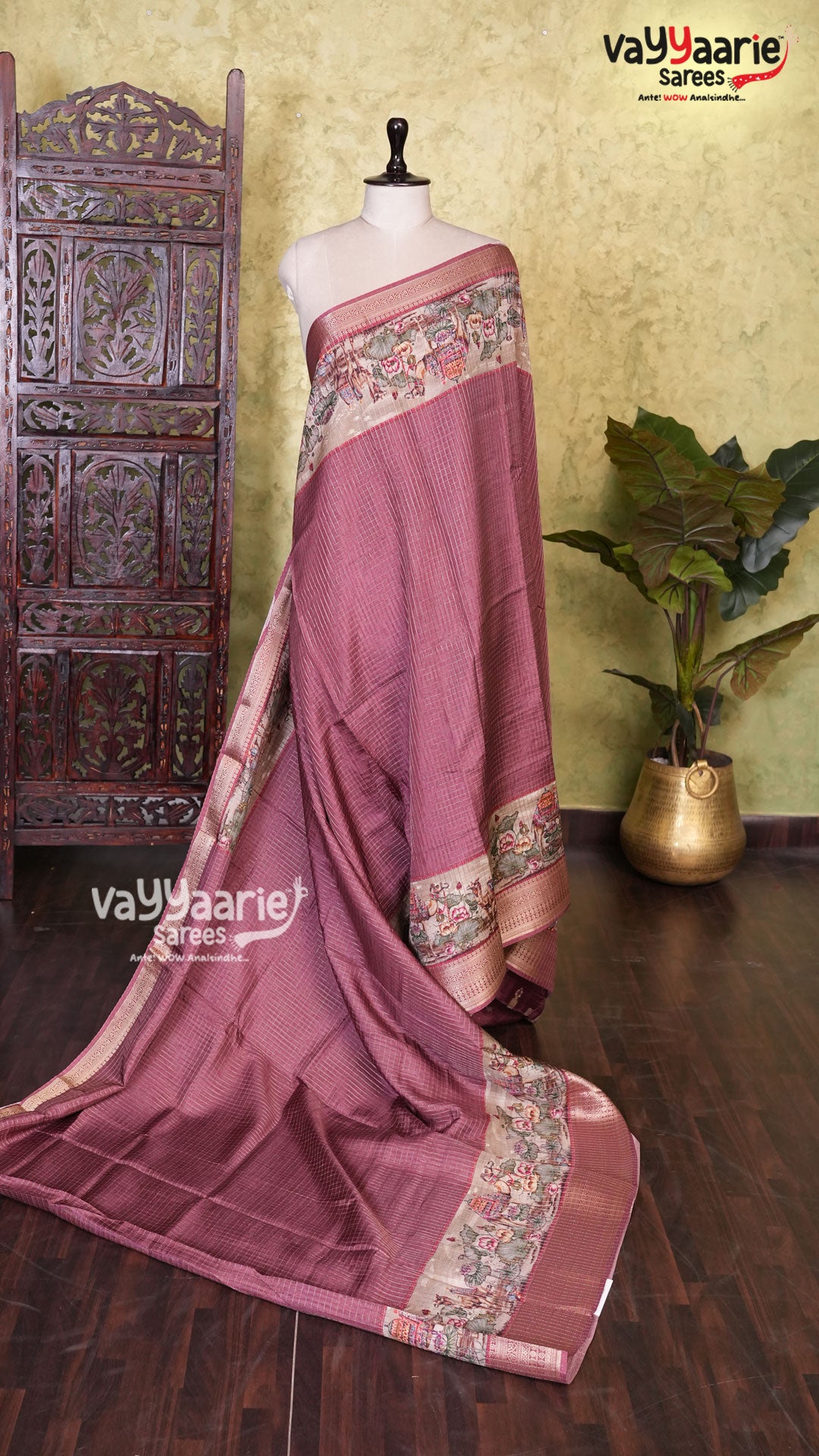 Onion Pink Georgette Saree | Fancy Ethnic Wear Saree | Vayyaarie Sarees