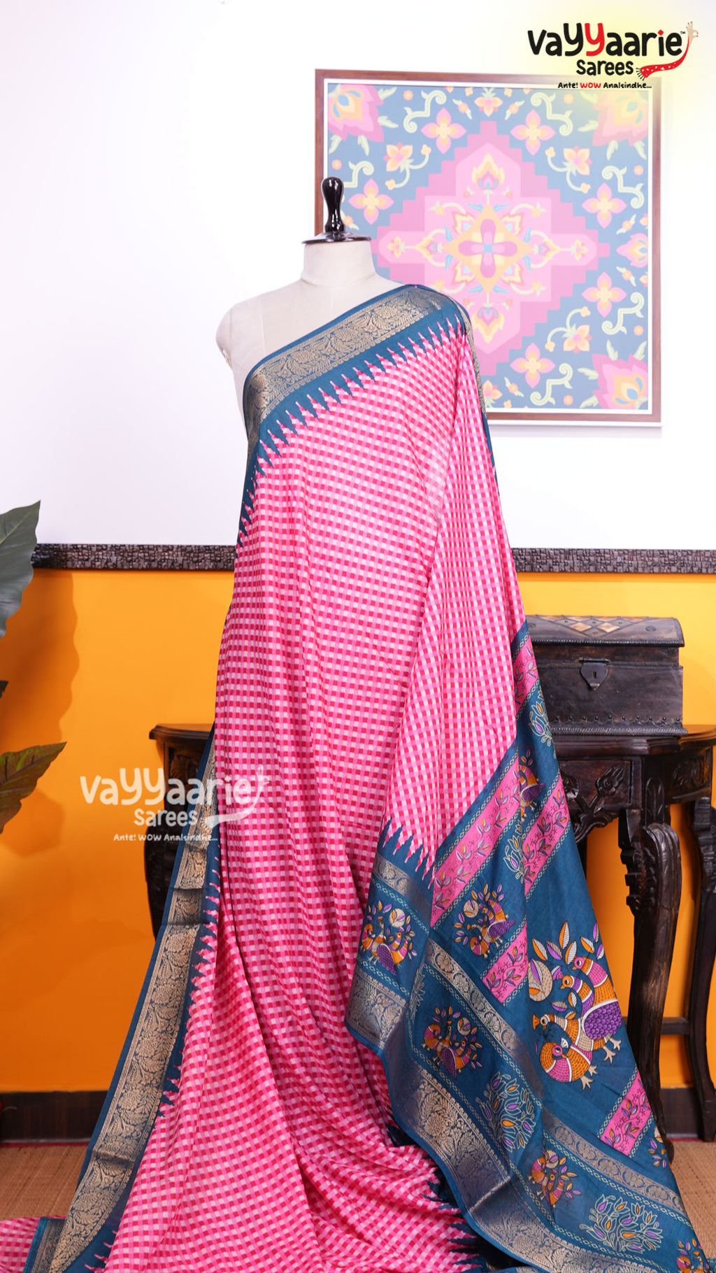 Orange Dola Silk Saree | Fancy Ethnic Wear Saree | Vayyaarie Sarees