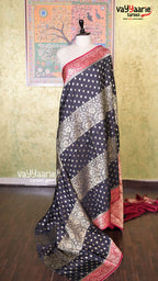 Black Mushroom Saree | Fancy Ethnic Wear Saree | Vayyaarie Sarees