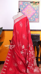 Red Mushroom Saree | Fancy Ethnic Wear Saree | Vayyaarie Sarees