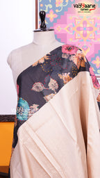 Biscuit Tusser Saree | Fancy Ethnic Wear Saree | Vayyaarie Sarees