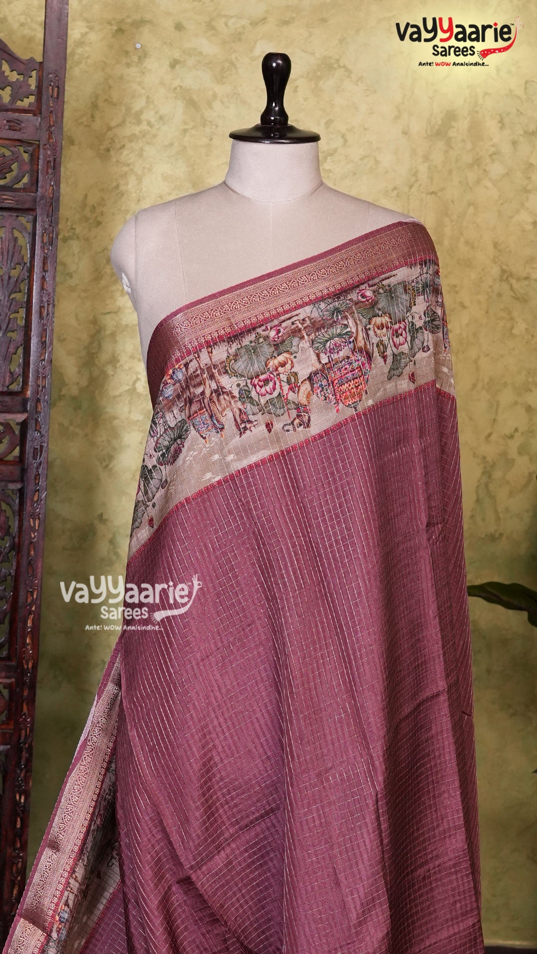 Onion Pink Georgette Saree | Fancy Ethnic Wear Saree | Vayyaarie Sarees