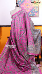 Pink Tusser Saree | Fancy Ethnic Wear Saree | Vayyaarie Sarees