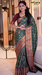 Green Dola Silk Saree | Fancy Ethnic Wear Saree | Vayyaarie Sarees