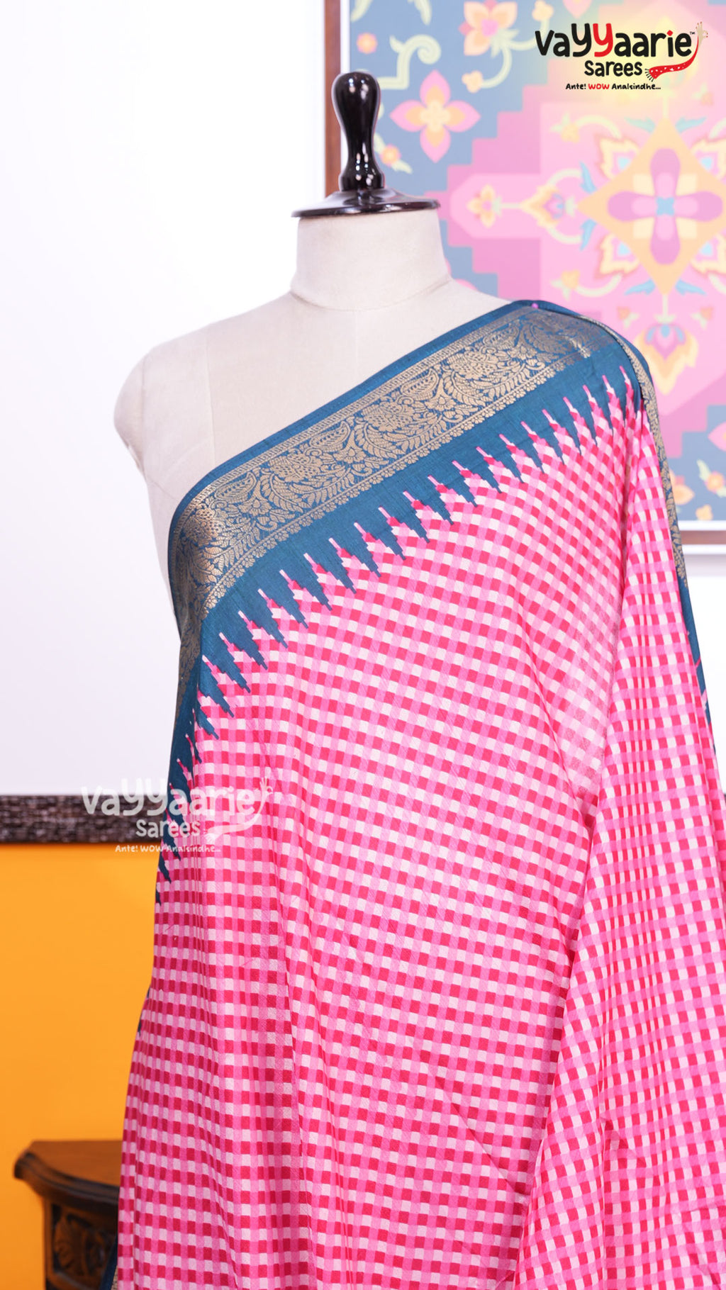 Orange Dola Silk Saree | Fancy Ethnic Wear Saree | Vayyaarie Sarees