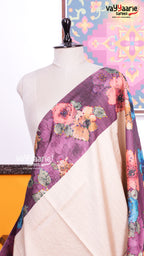 Biscuit Tusser Saree | Fancy Ethnic Wear Saree | Vayyaarie Sarees
