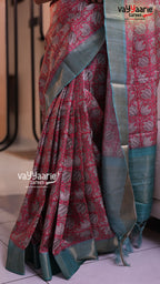 Pink Crape Saree | Fancy Ethnic Wear Saree | Vayyaarie Sarees