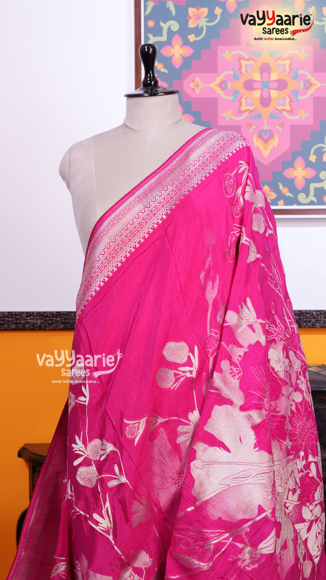 Rani Pink Mushroom Saree | Fancy Ethnic Wear Saree | Vayyaarie Sarees