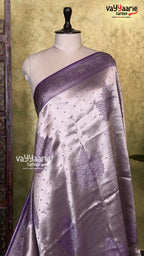 Violet Tusser Saree | Fancy Ethnic Wear Saree | Vayyaarie Sarees