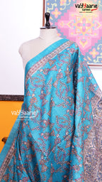 Blue Tusser Saree | Fancy Ethnic Wear Saree | Vayyaarie Sarees