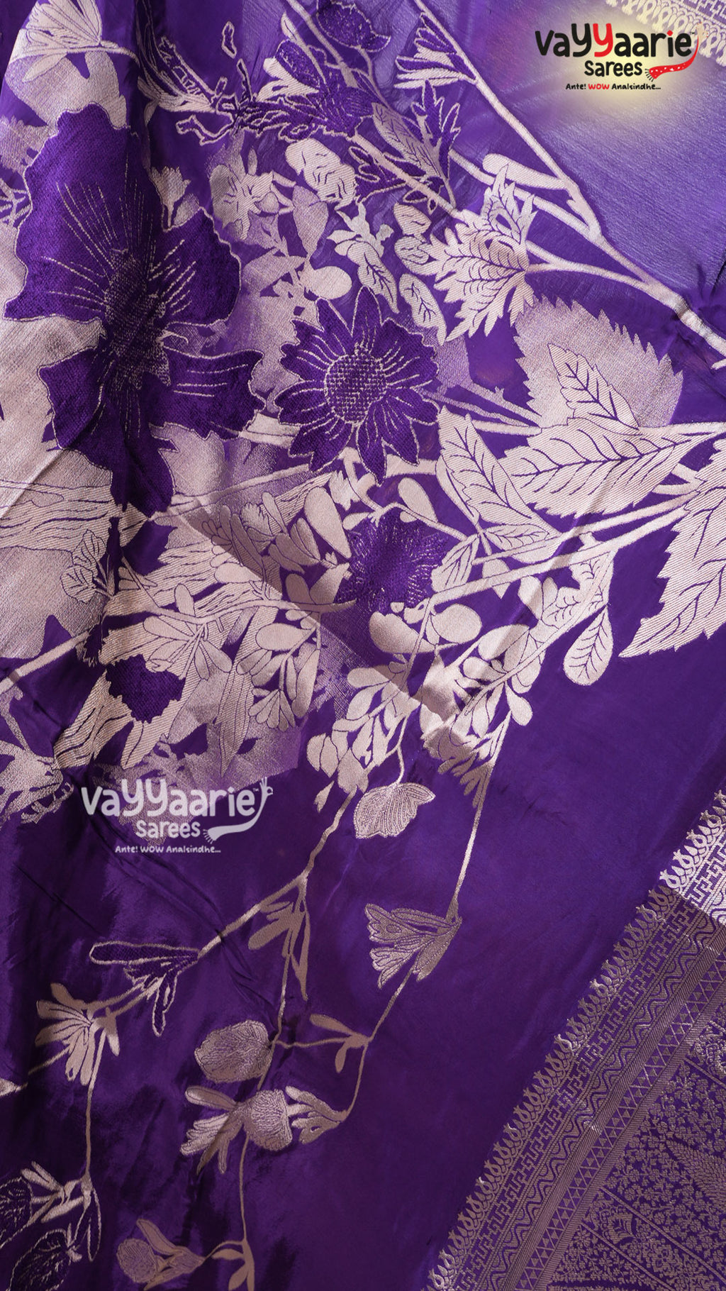 Violet Mushroom Saree | Fancy Ethnic Wear Saree | Vayyaarie Sarees