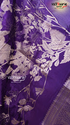 Violet Mushroom Saree | Fancy Ethnic Wear Saree | Vayyaarie Sarees