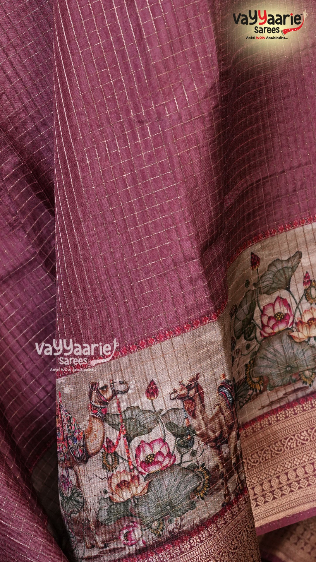 Onion Pink Georgette Saree | Fancy Ethnic Wear Saree | Vayyaarie Sarees