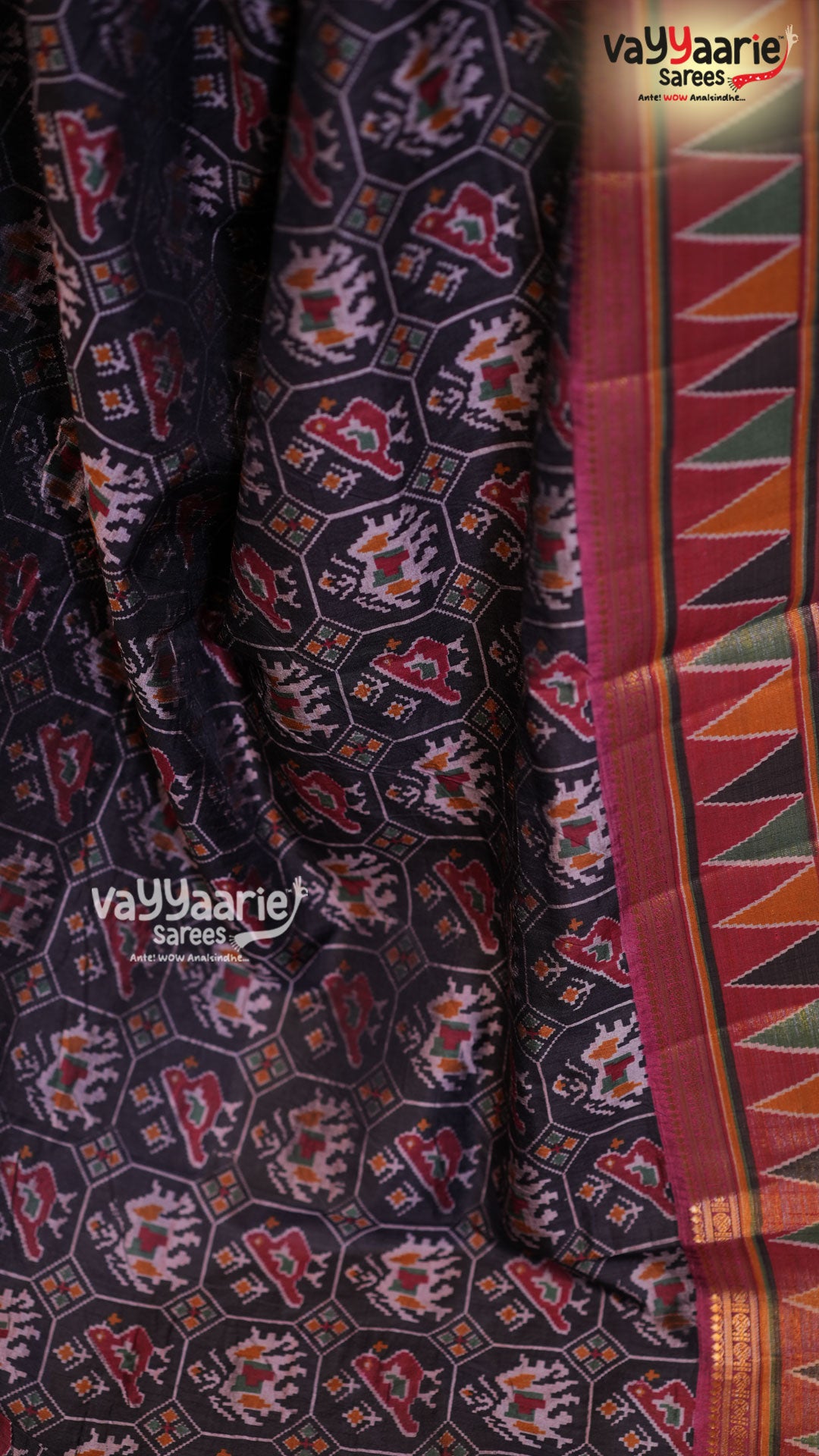 Black Dola Silk Saree | Fancy Ethnic Wear Saree | Vayyaarie Sarees