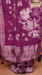Violet Mushroom Saree | Fancy Ethnic Wear Saree | Vayyaarie Sarees