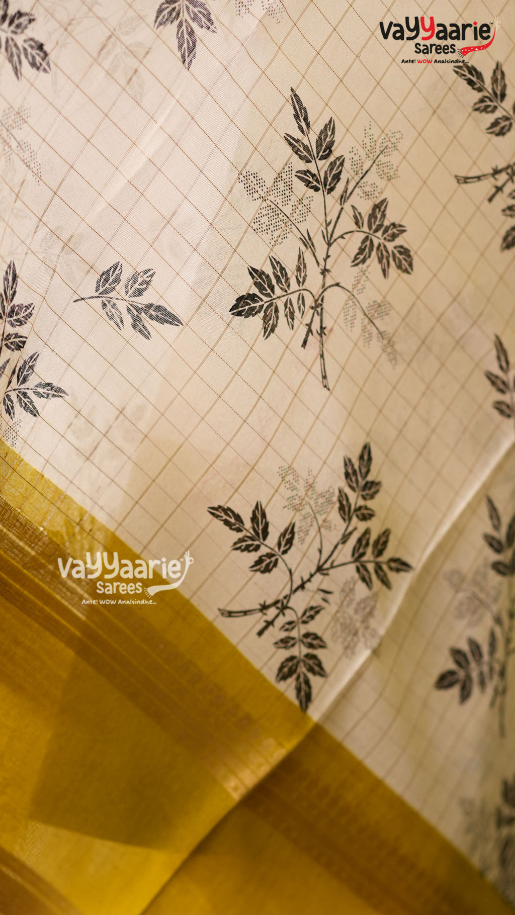 Cream Chanderi Silk Saree | Fancy Ethnic Wear Saree | Vayyaarie Sarees
