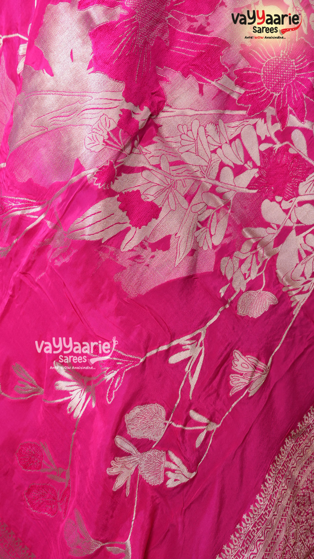 Rani Pink Mushroom Saree | Fancy Ethnic Wear Saree | Vayyaarie Sarees