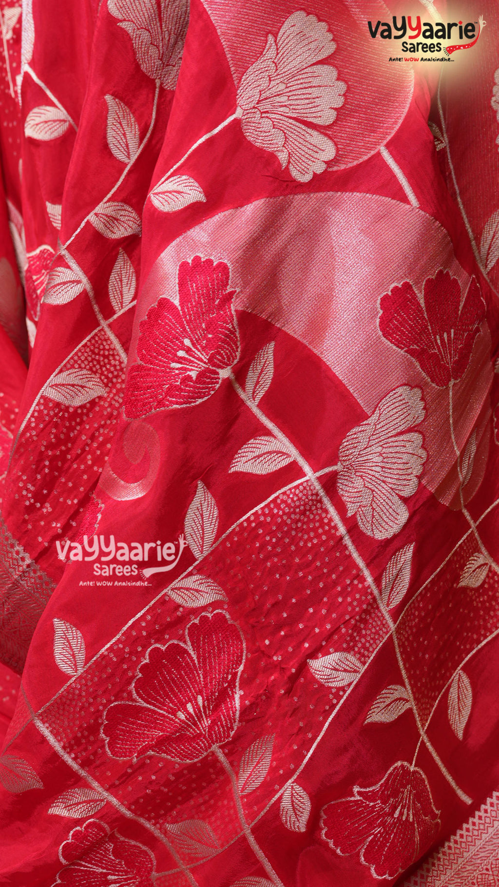 Red Mushroom Saree | Fancy Ethnic Wear Saree | Vayyaarie Sarees