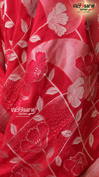 Red Mushroom Saree | Fancy Ethnic Wear Saree | Vayyaarie Sarees