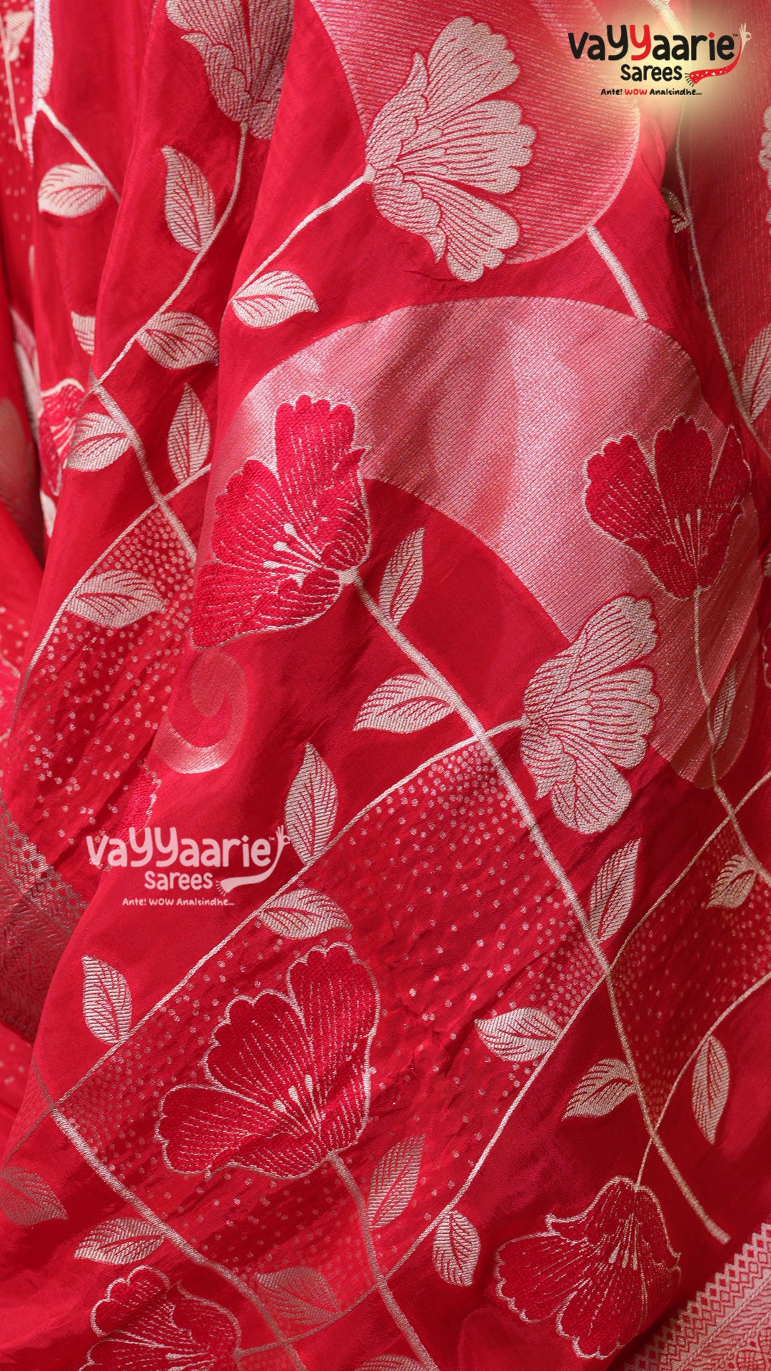 Red Mushroom Saree | Fancy Ethnic Wear Saree | Vayyaarie Sarees