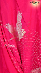 Pink Crepe Saree | Fancy Ethnic Wear Saree | Vayyaarie Sarees